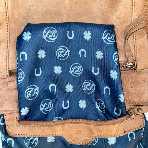 LUCKY BRAND Tan Leather Crossbody Studded Adjustable strap Boho Western Festival - Picture 10 of 14